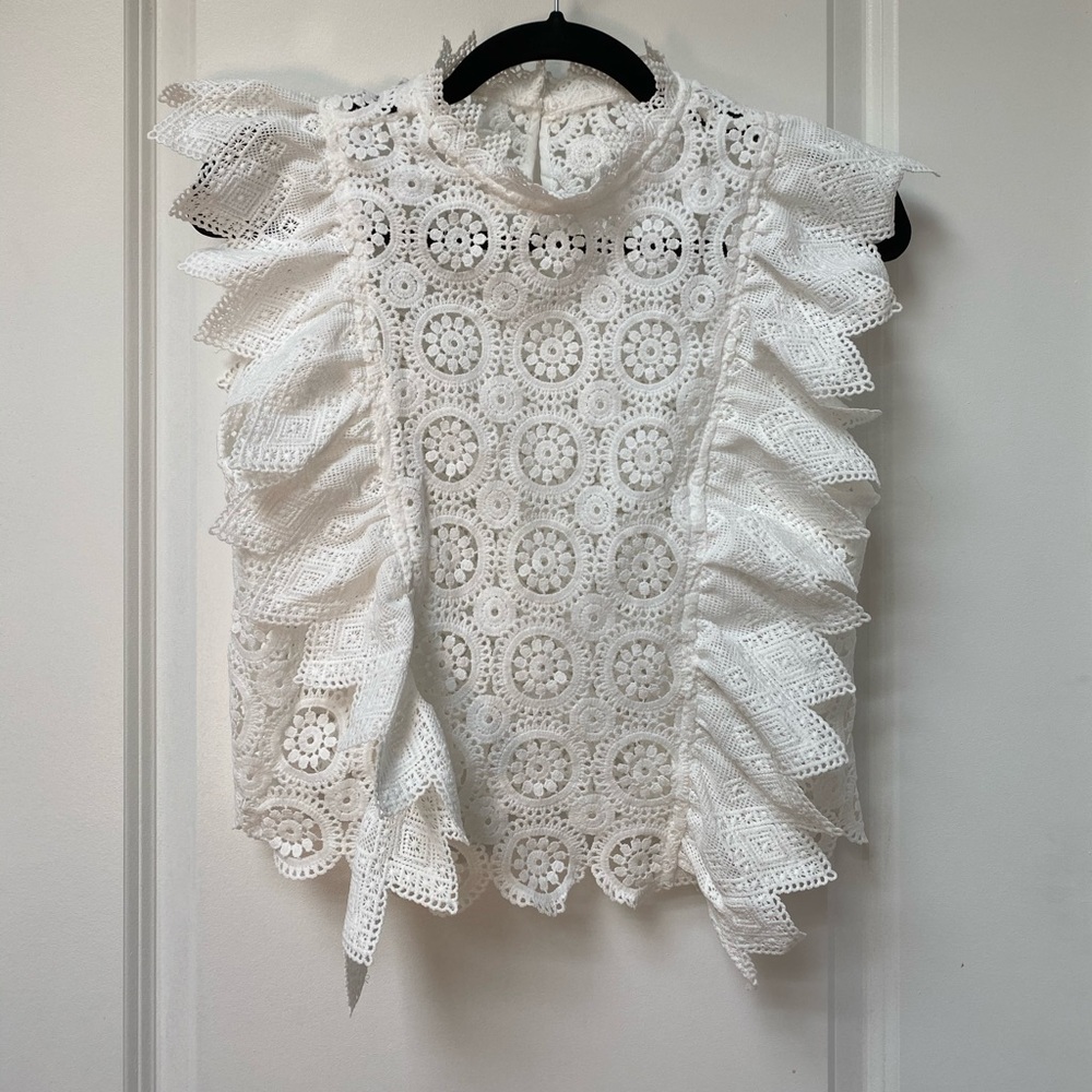 White lace top